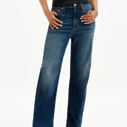 Levi's Dark Blue Slim Fit High Rise Jeans-picture-5