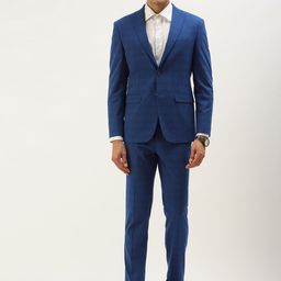 Peter England Navy Blue Two-Piece Formal Suit-picture-54