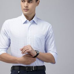 Arrow Manhattan Slim Fit Checked Pure Cotton Formal Shirt-picture-18