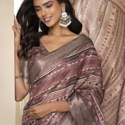 KALINI Ethnic Motifs Zari Silk Blend Saree-image-72