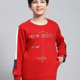 Monte Carlo Kids Red Printed Full Sleeves Sweatshirt-image-83