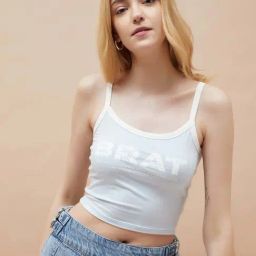 Ginger By Lifestyle Blue Cotton Regular Fit Printed Tank Top-picture-24