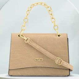 Fastrack Nude Textured Medium Sling Handbag-67
