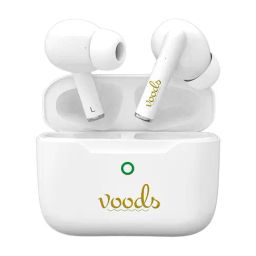 Voods White Airbuds Active True Wireless Earbuds with ENC-14