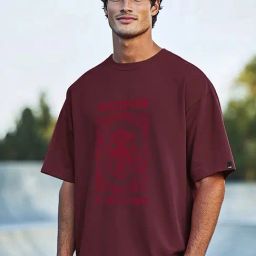 Bewakoof Pomegrante Relaxed Fit Graphic T-Shirt-image-29