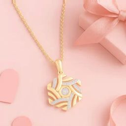 Mia by Tanishq 9k (375) Diamond Yellow Gold Pendant for Women-image-98