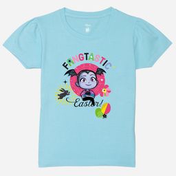 YK Disney Girls Graphic Printed Puff Sleeves Pure Cotton T-shirt-picture-37