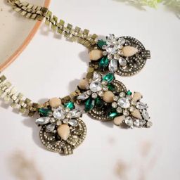 Sohi Multicolour Designer Statement Stones Necklace-image-87