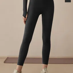 HRX by Hrithik Roshan Square Neck Top With Leggings Co-Ords-image-7