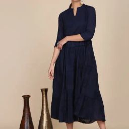 Shaily Dark Blue Cotton Regular Fit Kurta-picture-19