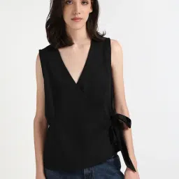 TOMMY HILFIGER Black Regular Fit Top-picture-4