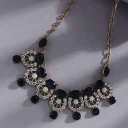 Sohi Multicolour Designer Statement Stones Necklace-4