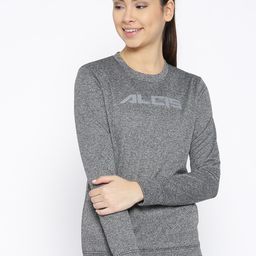 Alcis Women Charcoal Grey Solid Sweatshirt-image-19