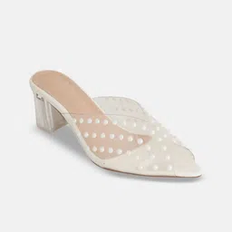 Lavie Textured Regular Block Peep Toes With Western Embellished-10