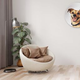 THE QUIRKY HOME White The Delightful Mixed Breed Printed Ceramic Decorative Wall Decor-6