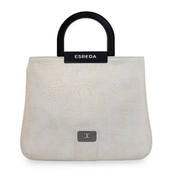 ESBEDA White PU Structured Handheld Bag-24