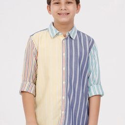 KATE & OSCAR Boys Opaque Striped Casual Shirt-image-78