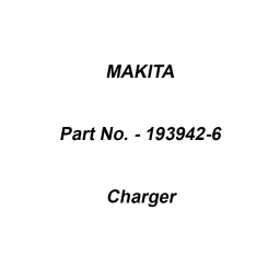 Makita Charger Suitable For DC1250, Part No 193942-6-40