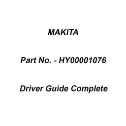 Makita Driver Guide Complete Suitable For AN613, Part No HY00001076-66