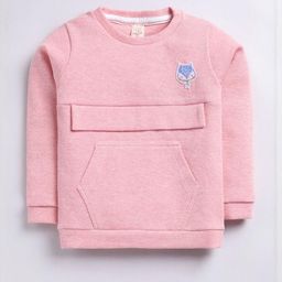 Hopscotch Girls Peach Cotton Sweatshirts-picture-18