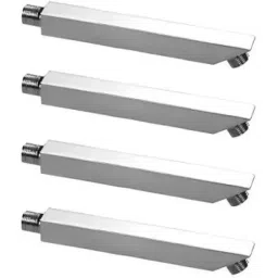 GENERIC 304.8 mm (12 Inch) Stainless Steel Silver Wall Mount Overhead Shower Arm, FG3263 (Pack of 4)-6