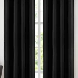 IVAZA Black Polyester Long Door Curtains-22