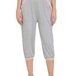 Soie Grey Cotton Capris-image-63