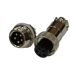 SETMI INDIA Aviation Connector Set 12 mm 5-Pin Male & Female Plug Metal Circular Solder Jack-42