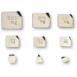 AS ONE Plate Weight 100 mg Nonmagnetic Stainless Steel, M1PSB-100MA-10