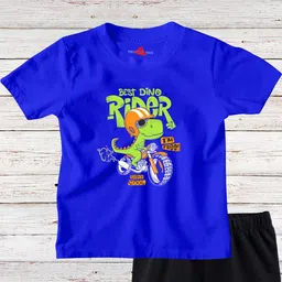 TRIANGLETEES Unisex Kids Printed T-shirt with Shorts-picture-0