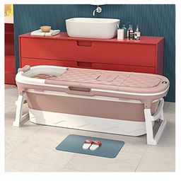 StarAndDaisy Foldable Baby Bath Tub With Temperature Meter Large - Pink-image-44