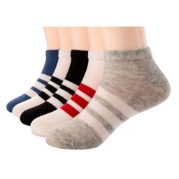 MOMISY Cotton Ankle Socks Striped Design Pack Of 5 Pair - Multicolour-picture-23
