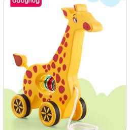 Babyhug Giraffe Pull Along Toy - Multicolor-25