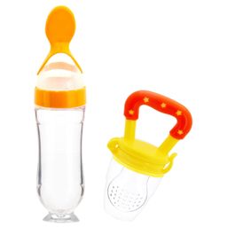 NeonateCare Infant Squeezy Silicone Spoon Food Feeder and Fruit Pacifier- pack of 2 - ( Spoon feeder -  fruit feeder) - Multicolor ( color and design may vary)-20