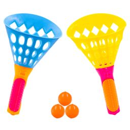 WISHKEY Click and Catch Twin Ball Launcher Game with 3 Balls, Pop & Catch Ball Play Fun Boys & Girls, Indoor and Outdoor Ball Games for Kids, Assorted, 3+ Years (Pack of 1)-10