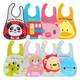 Adore Baby Plastic Bib/ Waterproof Quick Dry Sleeveless Printed Bibs Apron- Pack of 8 - Multicolor/ Multiprint-3