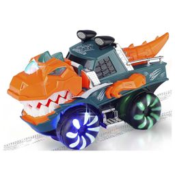 Toysire Musical Toy Battery Operated 360 Degree Rotating Musical Dancing Dinosaur Car Light & Sound Toy with Bump & Go Action for Kids-21
