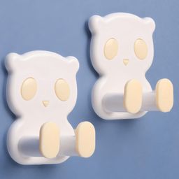 Self adhesive Hook Teddy Shape Pack Of 2 - Yellow-80