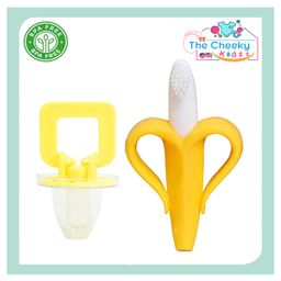 The Cheeky Kidzz Baby Pacifier Ultra Light Soft Silicone Nipple with Banana Shape Teething Toy BPA-FreeTeether (MULTI-COLOR)-19