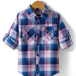 Kookie Kids India Cotton Woven Full Sleeves Shirt With Checks - Multicolour-image-27