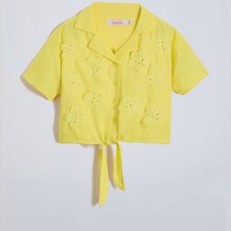 Hopscotch Kids-Girls Viscose Rayon Embellished Shirt Style Tops-picture-23