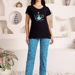 Bodycare Women Floral Printed Cotton Night suit-picture-24