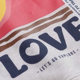 Lazy Bones Looper Knit Full Sleeves T-Shirt with Text Print - Light Grey image 3