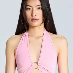 ZOMODA Tie-Up Neck Crop Top-image-80