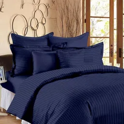 Doristyle Single Linen Duvet Cover (Blue)-picture-34