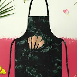 ArtzFolio Black & Green Cotton Printed Apron-image-1