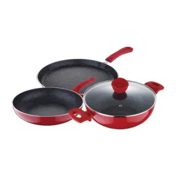 Bergner Bellini Plus Red Aluminium Induction Base Cookware Set 24 cm diameter-32