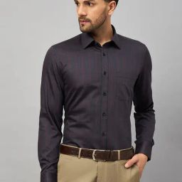 Louis Stitch Grey Cotton Regular Fit Checks Shirt-image-47