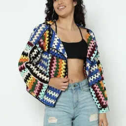 SHOWOFFFF Multi Perforated Shrug-image-34