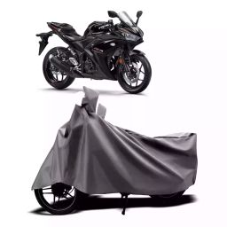 Auto Pearl Two Wheeler Cover with Bag for Yamaha YZF R3, Silver-image-39